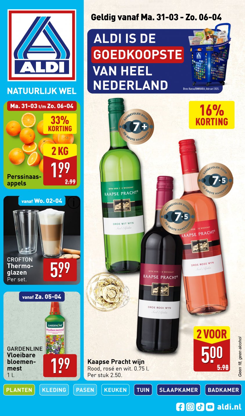 Aldi Aanbiedingen van 31-03-2025 pagina.1