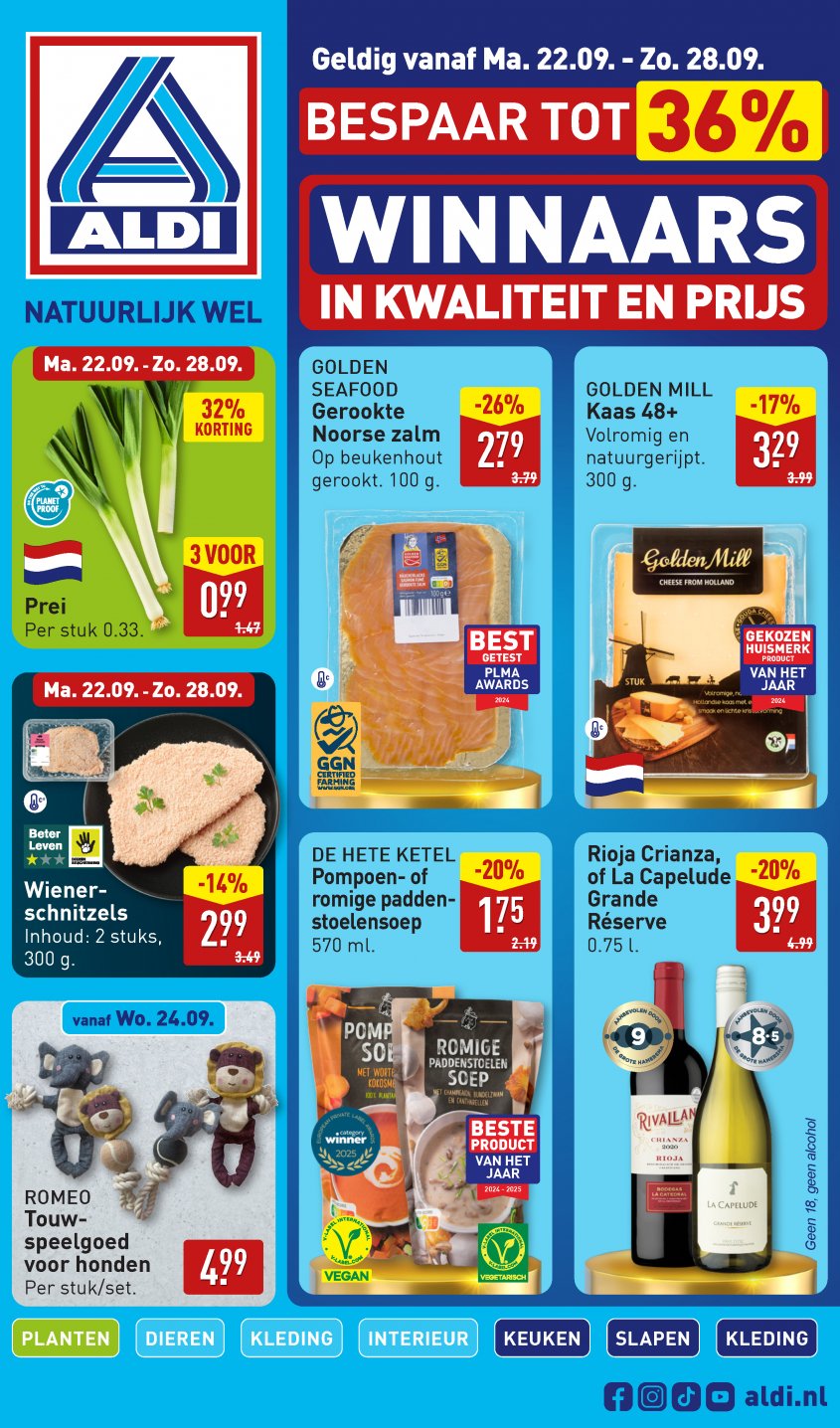 Aldi Aanbiedingen van 22-09-2025 pagina.1