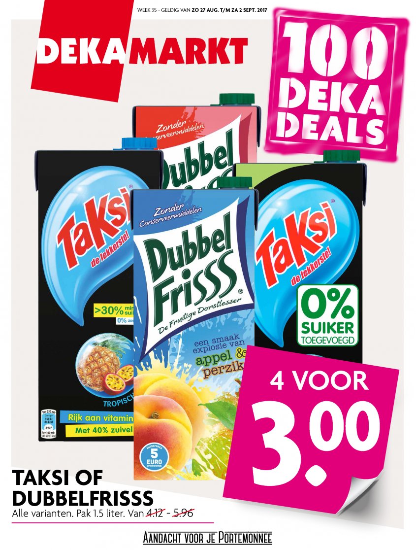 DekaMarkt Aanbiedingen van 27-08-2017 pagina.1