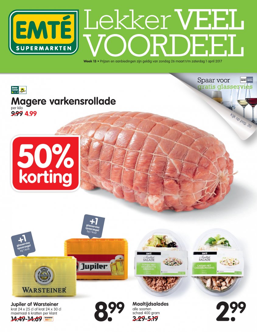 EMTÉ Aanbiedingen van 26-03-2017 pagina.1