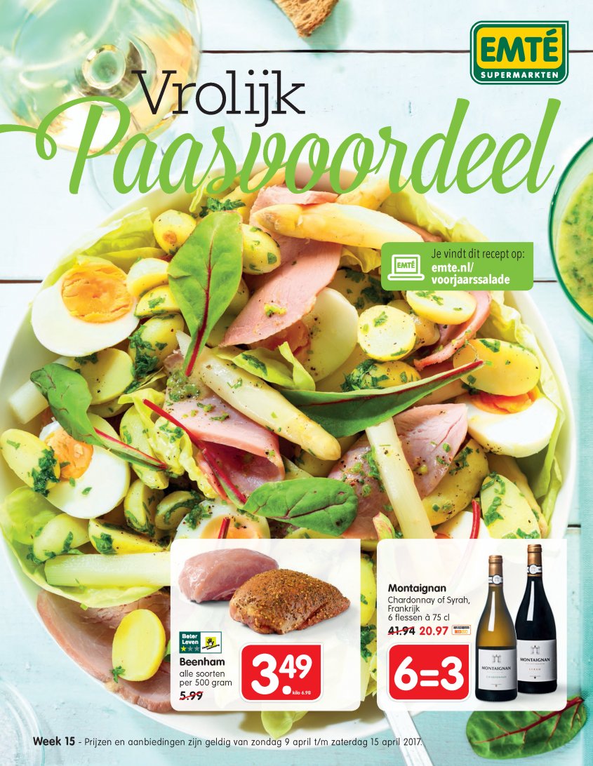 EMTÉ Aanbiedingen van 09-04-2017 pagina.1