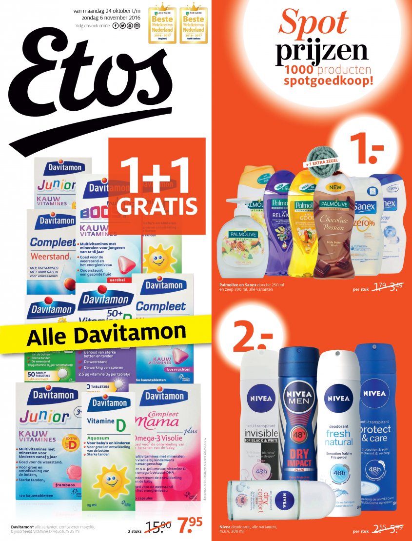 Etos Aanbiedingen van 24-10-2016 pagina.1