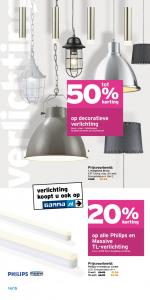 Gamma reclame folder week 34 pagina.14 14/15 Prijsvoorbeeld: 1. Hanglamp Bruce E27 fitting, max. 60 watt. Energieklasse A t/m E. 77.95 38.98 Prijsvoorbeeld: Philips ...