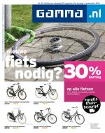 Gamma reclame folder week 35 pagina.1 nieuwe fiets nodig?3 0%korting op alle fietsen m.u.v. Altijd Extra Goedkoop artikelen en zomertoppers * m.u.v. Vlieland, Terschelling, ...