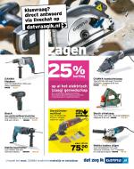 Gamma reclame folder week 35 pagina.5 U maakt het mooi. GAMMA maakt het makkelijk en betaalbaar dat zeg ik Bosch cirkelzaag Type PKS16. 400 watt. Toerental 6400/min. Zaagblad Ø 65 ...