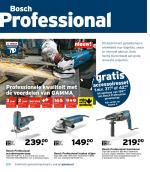 Gamma reclame folder week 40 pagina.2 2/3 Elektrisch gereedschap koopt u ook op gamma.nl Bosch Professional haakse slijper Type GWS 1400. 1400 watt. Toerental 0-11.000/ min. Incl. ...