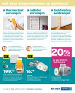 Gamma reclame folder week 43 pagina.15 Een slimme thermostaat bespaart automatisch tot 31% op stookkosten zodra de laatste bewoner het huis verlaat. Tado slimme thermostaat V2 ...