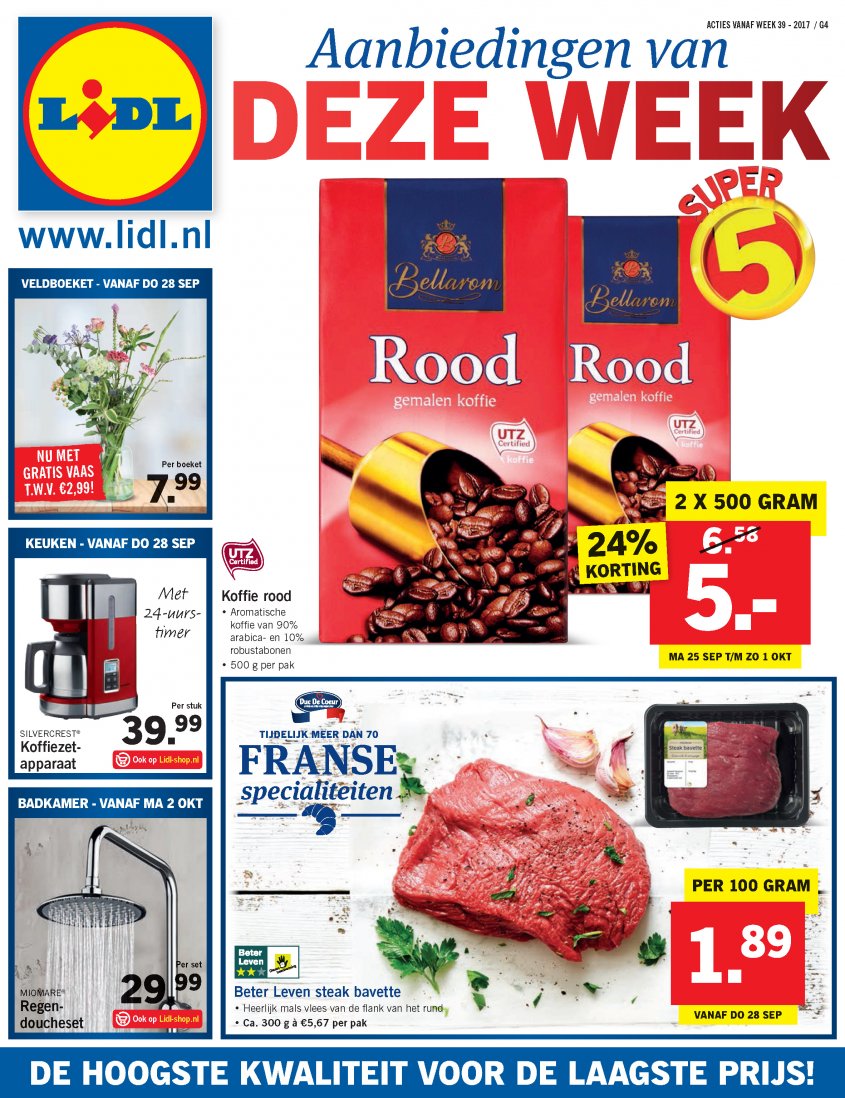 Lidl Aanbiedingen van 25-09-2017 pagina.1