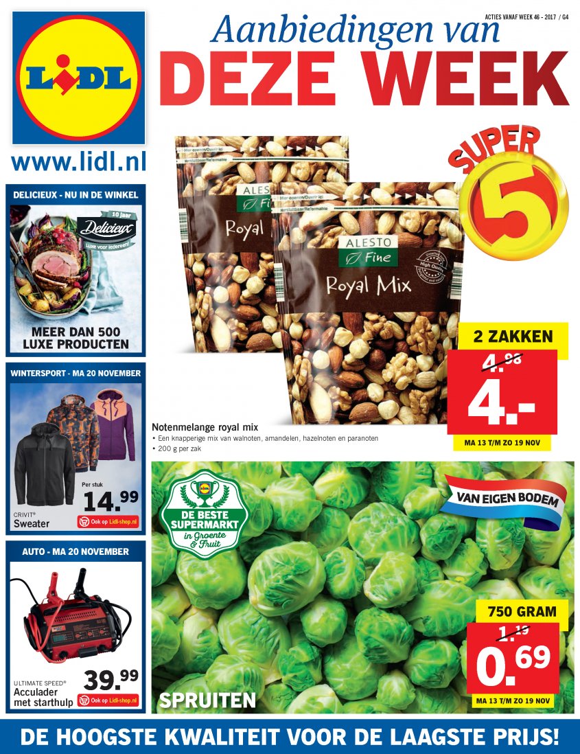 Lidl Aanbiedingen van 13-11-2017 pagina.1