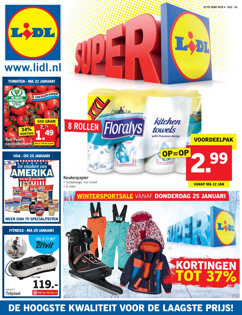 Lidl Aanbiedingen van 22-01-2018 pagina.1