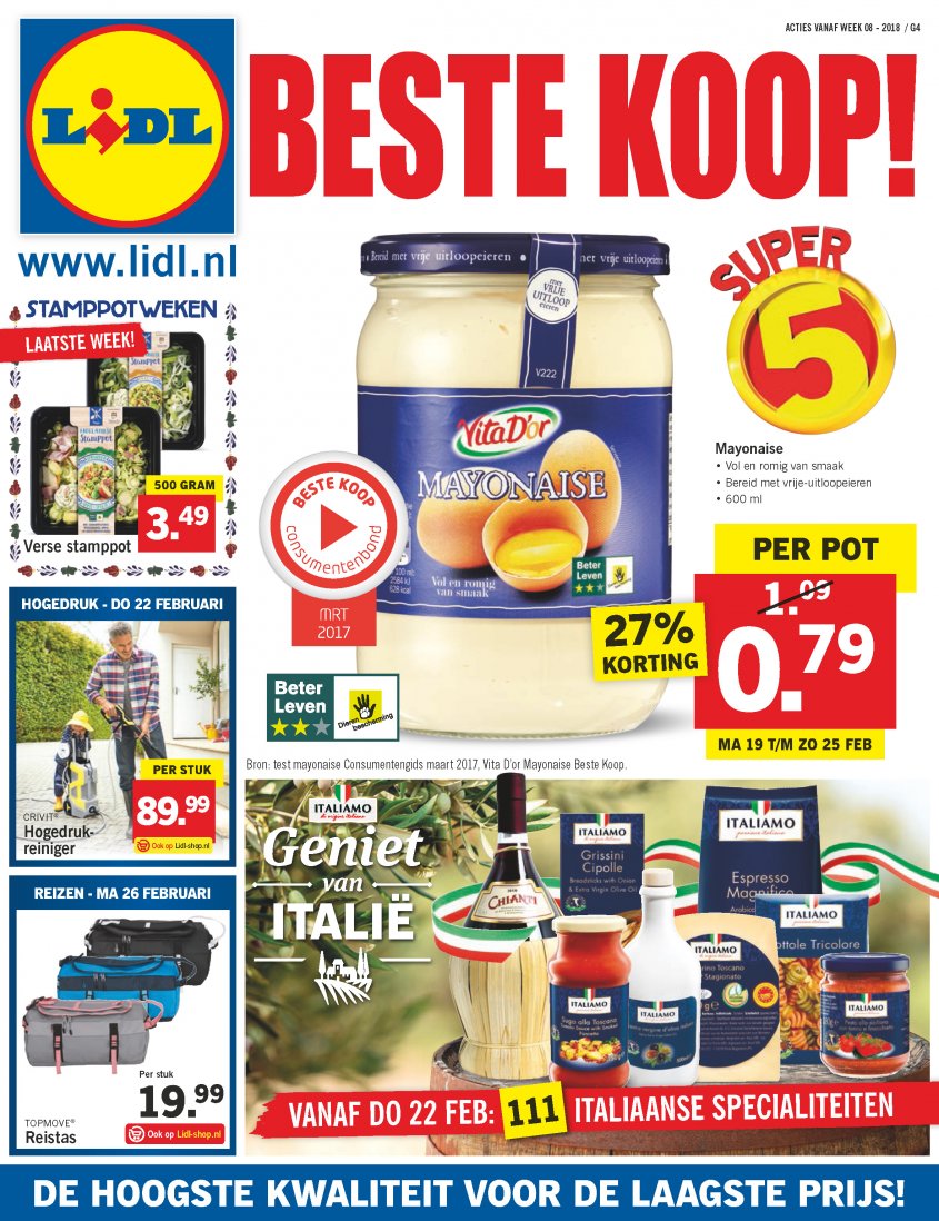 Lidl Aanbiedingen van 19-02-2018 pagina.1