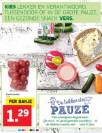 Lidl reclame folder week 34 pagina.4 KIES LEKKER EN VERANTWOORD, TUSSENDOOR OF IN DE GROTE PAUZE, EEN GEZONDE SNACK VERS. 1 kg HAH · G1/G2/G3/G4/G5 · 34/2016 Snacktomaatjes ...