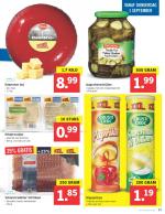 Lidl reclame folder week 35 pagina.11 1,7 KILO Koeling 1,7 KILO Koeling Edammer bol 8.99 Augurkenschijfjes 40+ kaas Sappig, met een knapperige bite 1,7 kg 850 gram ...