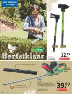 Lidl reclame folder week 35 pagina.26 HAH · G1/G2/G3/G4/G5 · 35/2016 Per stuk 39.99Ook op Lidl-shop.nl 600 W 4 kg 2 kg FLORABEST® Voorhamer of kloofbijl Per stuk 39.99Ook ...
