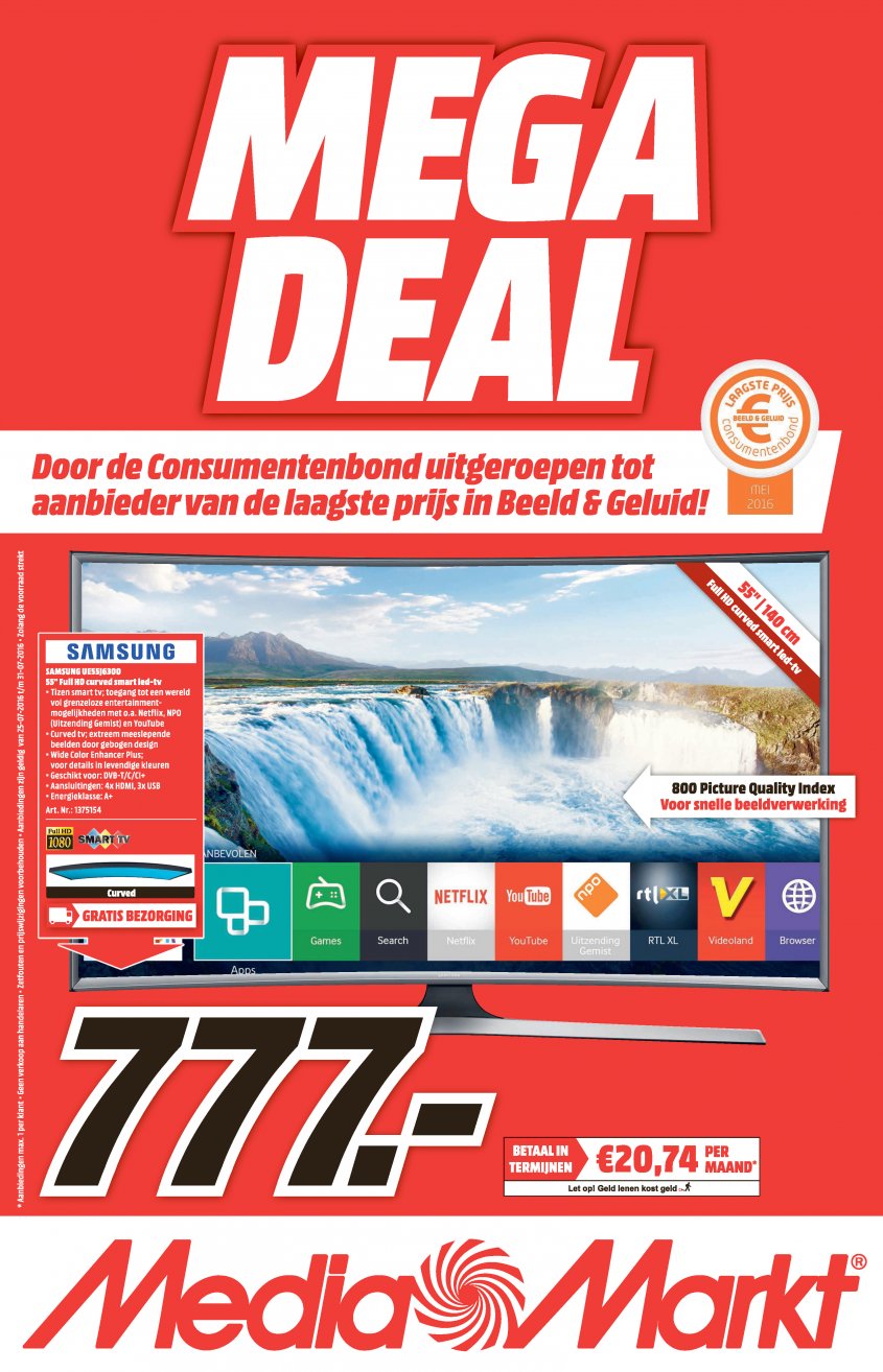 Media Markt Aanbiedingen van 25-07-2016 pagina.1