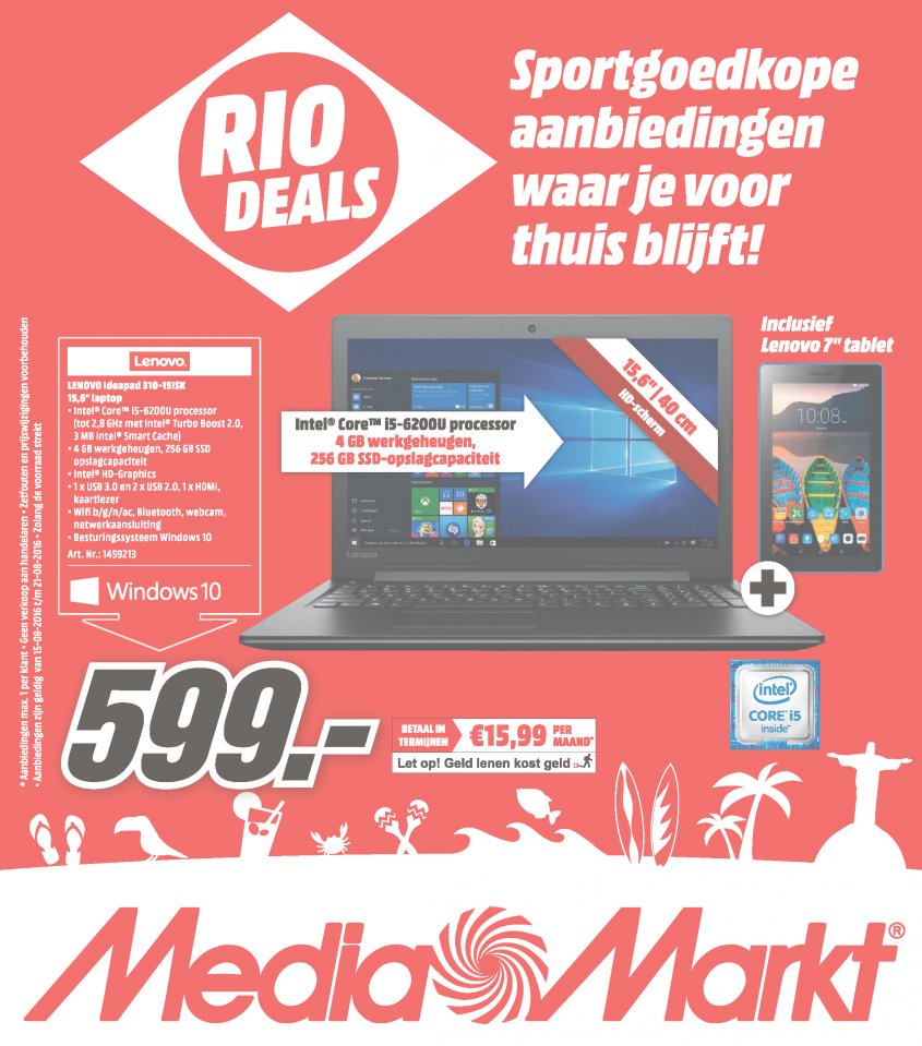 Media Markt Aanbiedingen van 15-08-2016 pagina.1