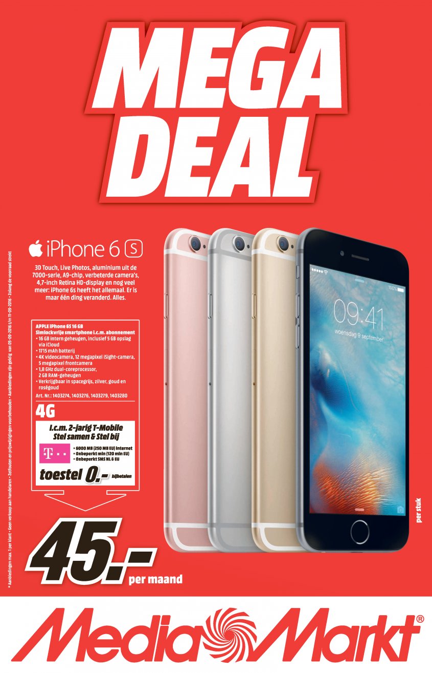Media Markt Aanbiedingen van 05-09-2016 pagina.1
