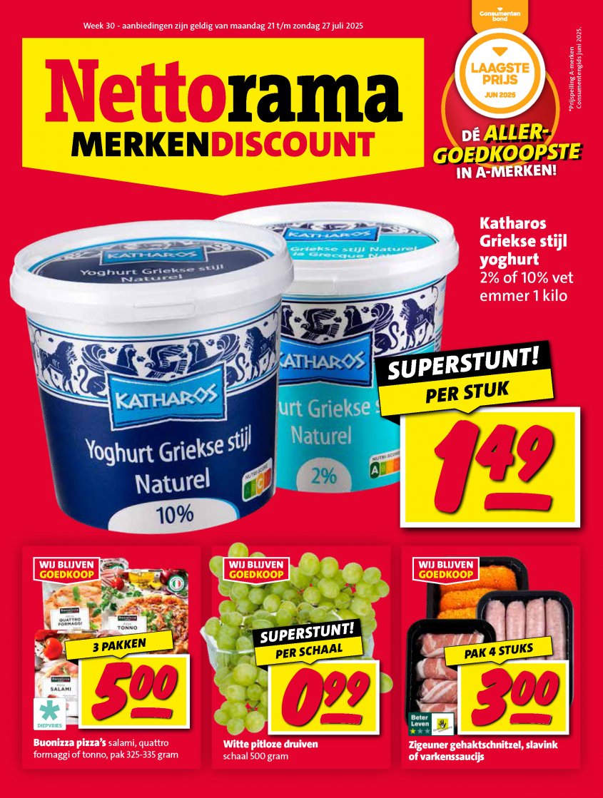 Nettorama Aanbiedingen van 21-07-2025 pagina.1