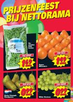 Nettorama reclame folder week 35 pagina.2 2 Witte Druiven Gesneden Snijbonen SuperMineola s Grote TriomphHandperen 169l 400 GRAM 099l PER KILO 149l PER KILO ...