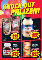Nettorama reclame folder week 35 pagina.10 10 KNOCK OUT PRIJZEN! Nutella 2 grote potten à 825 gram Unox Soep in Zak alle smaken 2 x 570 ml. Lay s ChipsXXL alle smaken 2 x ...