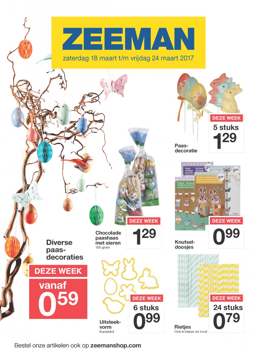 ZEEMAN Aanbiedingen van 18-03-2017 pagina.1