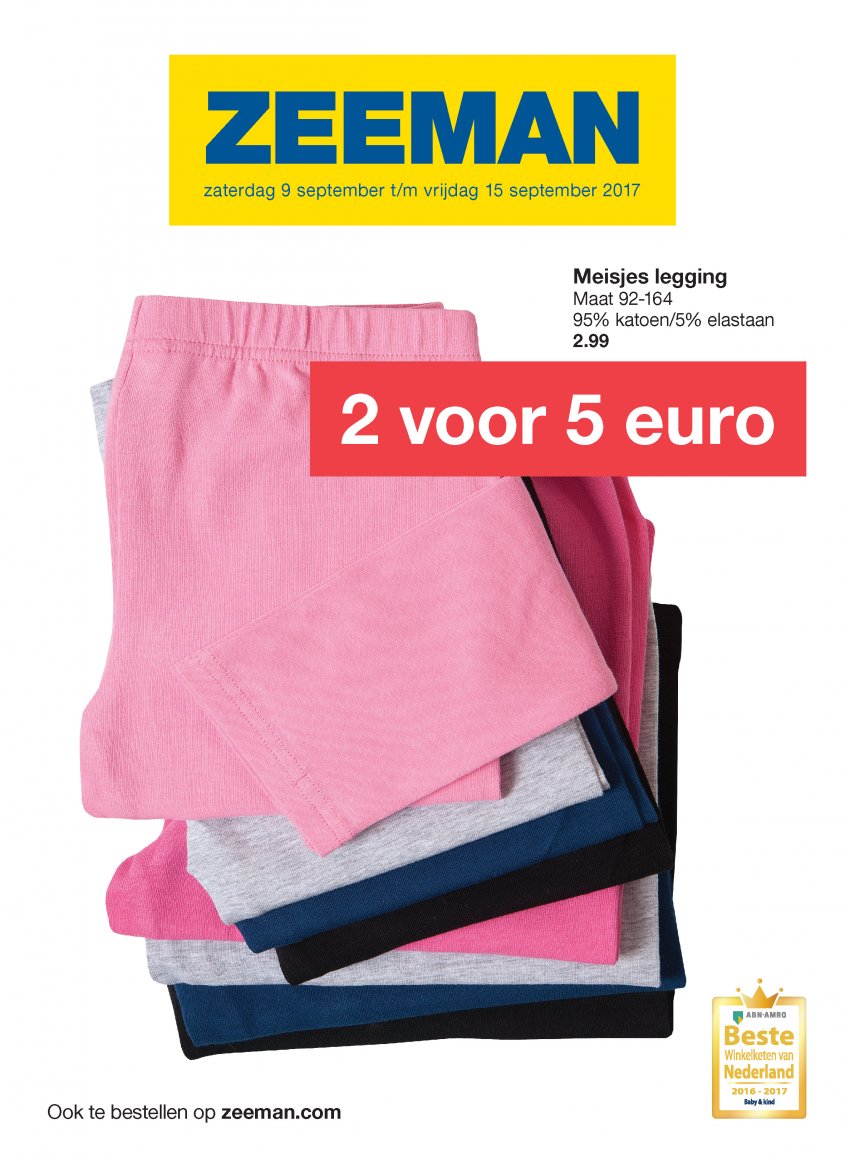 ZEEMAN Aanbiedingen van 09-09-2017 pagina.1