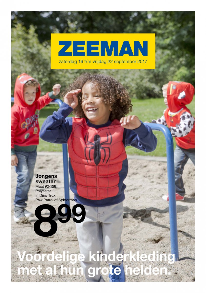 ZEEMAN Aanbiedingen van 16-09-2017 pagina.1