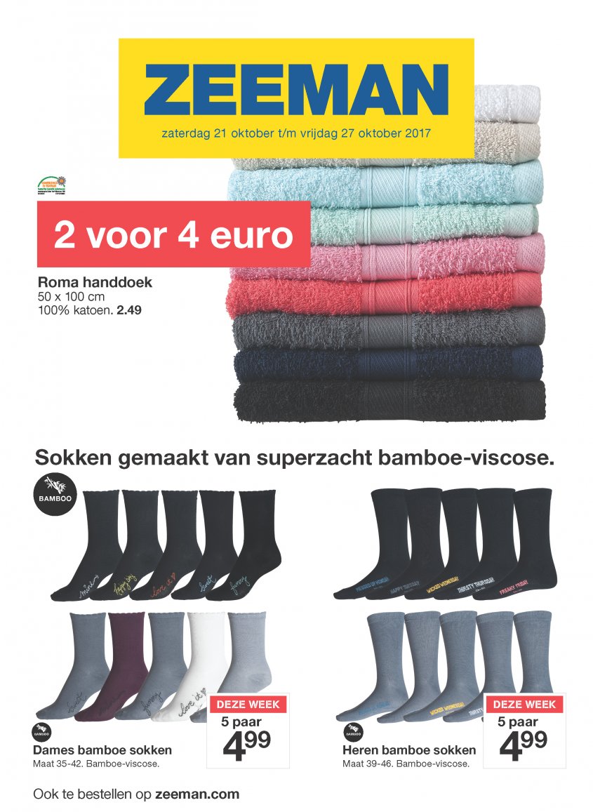 ZEEMAN Aanbiedingen van 21-10-2017 pagina.1