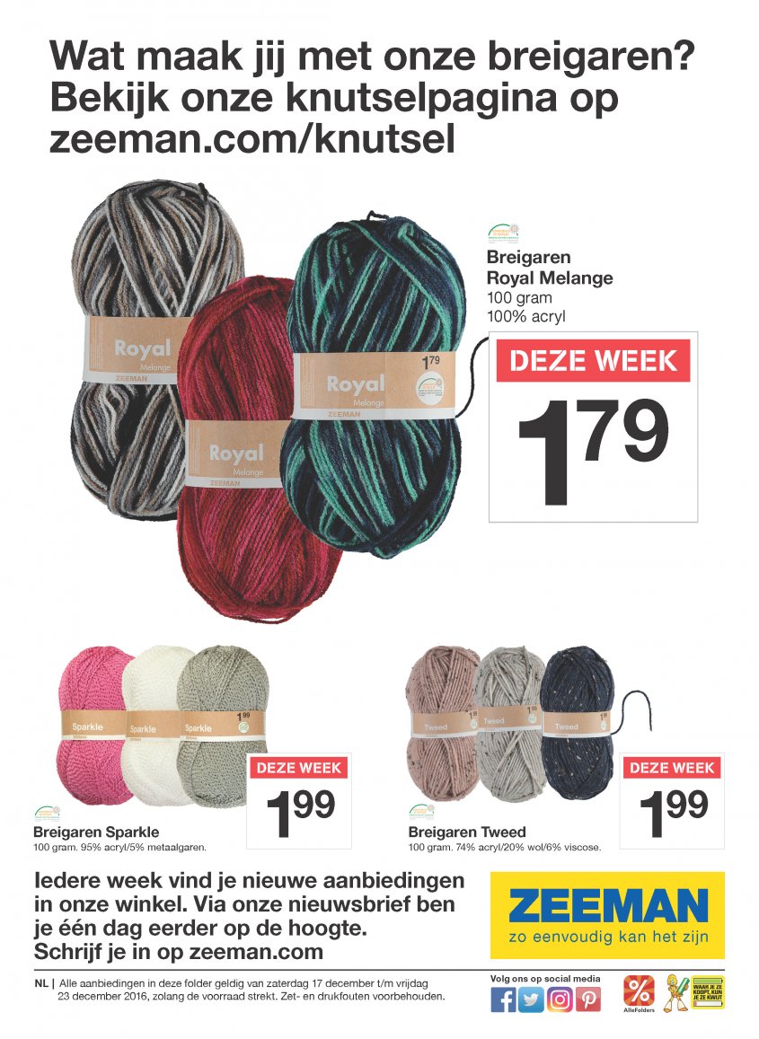 ZEEMAN Aanbiedingen van 17-12-2016 pagina.3